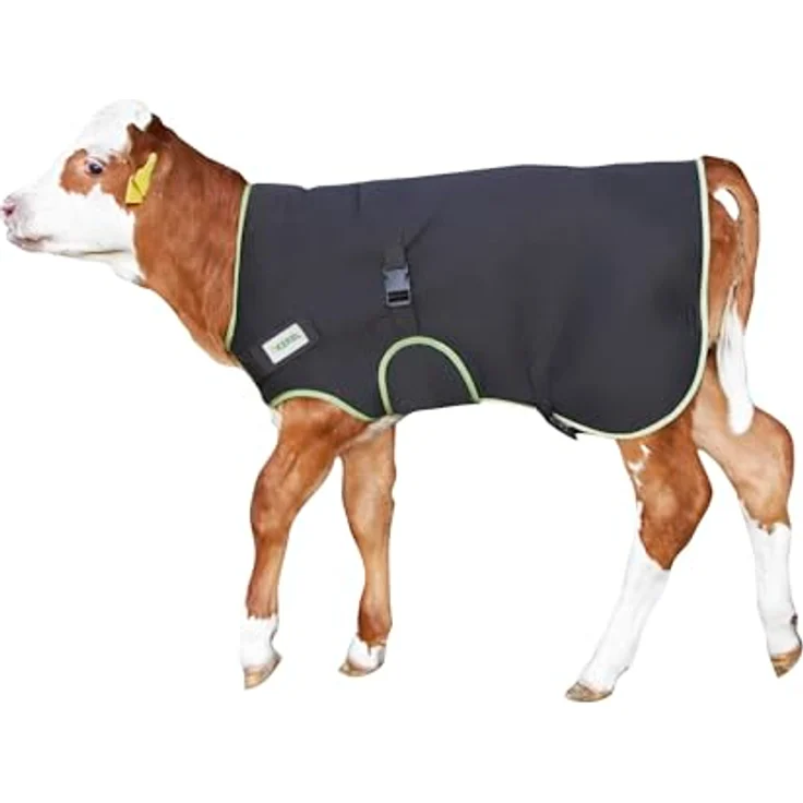 Kerbl Kälberdecke Premium, Heizdecke für Kälber, schwarz, 70 cm – Bild 3