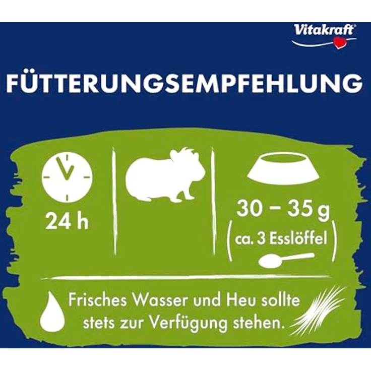 Vitakraft Menü Vital für Meerschweinchen, Komplettfutter mit hohem Fasergehalt, 5 kg, ohne Zuckerzusatz – Bild 4