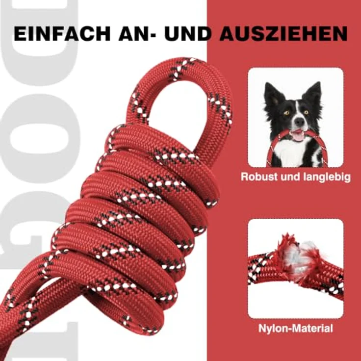 lynxking Hundeleine reflektierende 180cm Schleppleine mit Zugstopp, gepolstertem Griff und starker Sichtbarkeit bei Nacht, ideal für Training und Gassi gehen – Bild 5