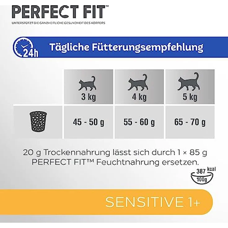 Perfect Fit Adult Trockenfutter für erwachsene, sensitive Katzen ab 1 Jahr – Truthahn, 7 kg, mit Zink, Taurin und Präbiotika für gesunde Haut, Fell und Verdauung – Bild 4