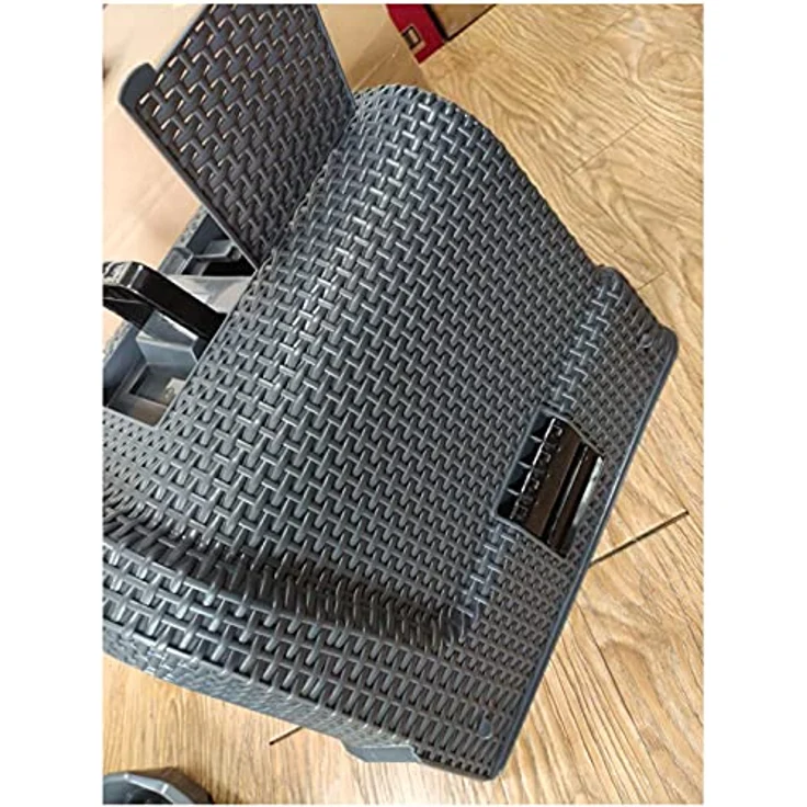 Dehner Katzentoilette Premium Katzentoilette Jolie mit Aktivkohlefilter, Rattanoptik, abnehmbarer Haube, Streu-Abstreifgitter – Bild 9