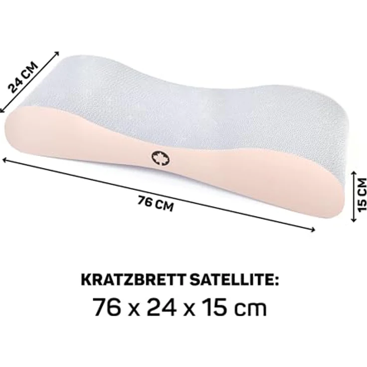 CanadianCat Company Satellite 2.0 Kratzbrett für Katzen, rosa, inkl. Katzenminze, großzügige Kratzfläche, ergonomisches Design, robust und langlebig – Bild 2