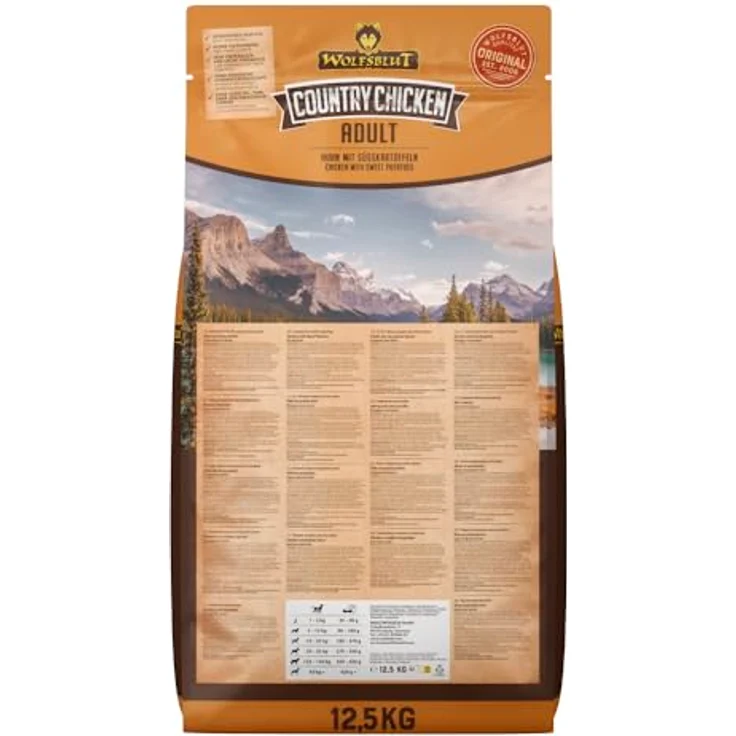 Wolfsblut Country Chicken Adult, Hunde-Trockenfutter mit Huhn und Süßkartoffeln, 12,5kg – Bild 2