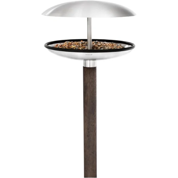 Blomus Vogel Rastplatz Fuera, Futterstation mit Holzstab, Edelstahl, 65033 – Bild 4