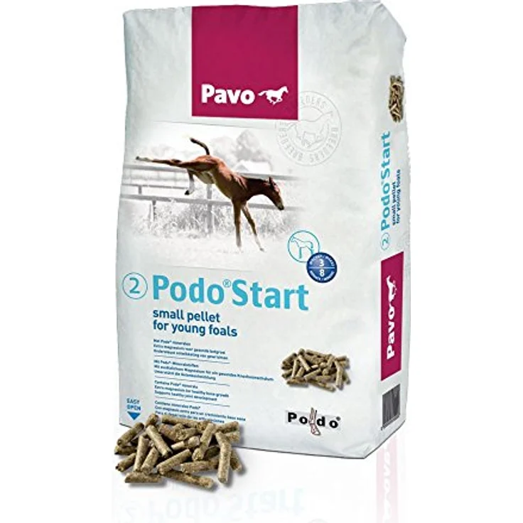 Pavo Podo Start, Pferdefutter für Fohlen ab 9 Monaten, 20kg, mit hohem Magnesiumgehalt und organischen Mineralien für optimale Gelenk- und Knochenentwicklung