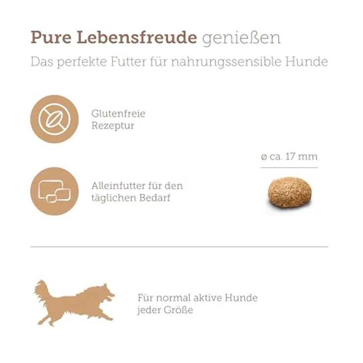 MERA Pure Sensitive Truthahn & Reis, Trockenfutter für sensible Hunde, ohne Weizen und Zucker, 4 kg – Bild 3