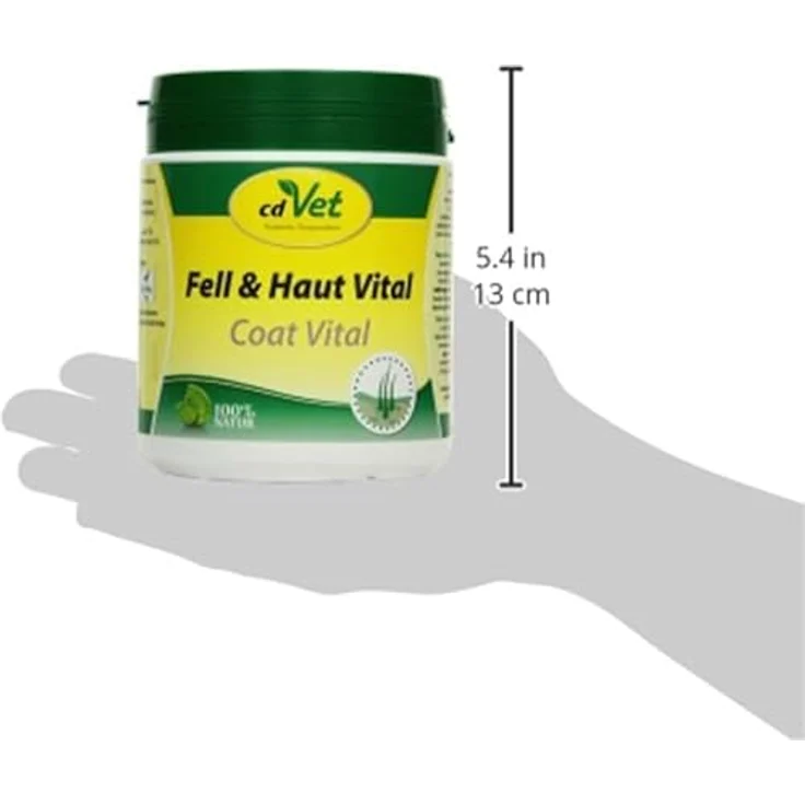 cdVet Fell & Haut Vital, Ergänzungsfuttermittel für Hunde und Katzen zur Unterstützung bei Fell- und Hautproblemen, 400 g – Bild 4