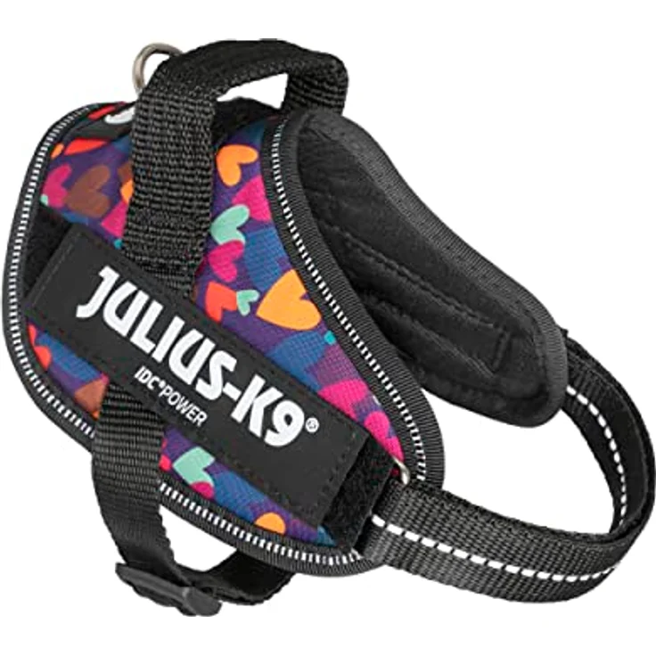 JULIUS K-9 IDC Powergeschirr XS/Mini-Mini, Mixed Heart - Limitierte Edition, bruchsichere Schnalle, reflektierende Elemente, komfortables Innenfutter – Bild 4