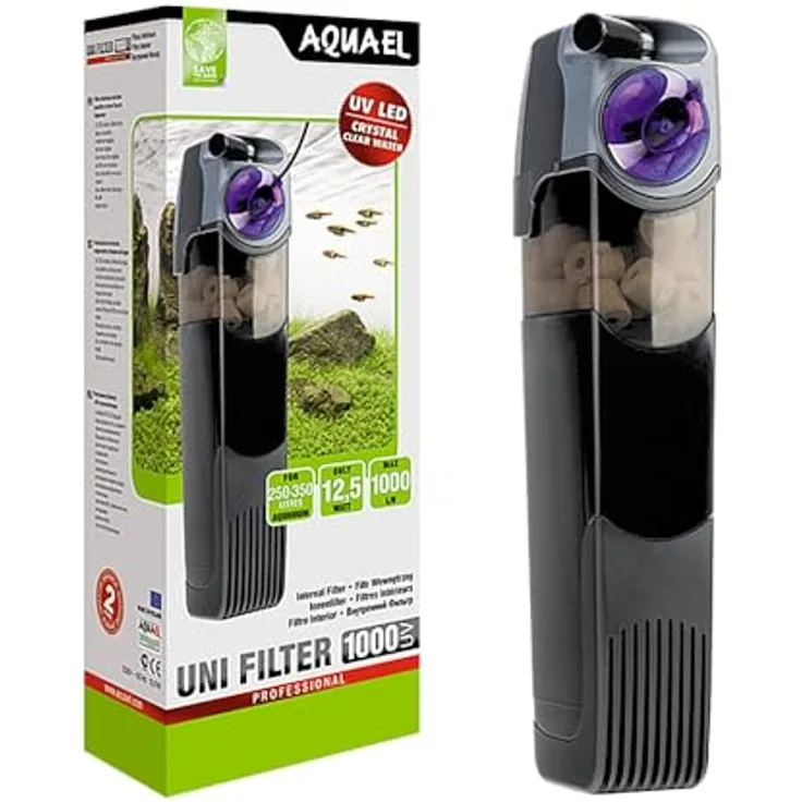 Aquael UNIFILTER UV Power, Innenfilter für Aquarien mit UV-Dioden, 1000 L/h Leistung