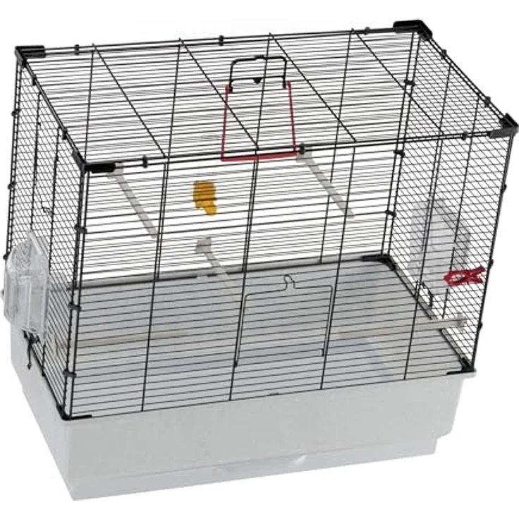 Ferplast Vogelkäfig Piano 4, Kanarienvogelkäfig, mit Zubehör und abnehmbarem Napf, 59 x 33 x H 55 cm, robust und leicht zu reinigen – Bild 5