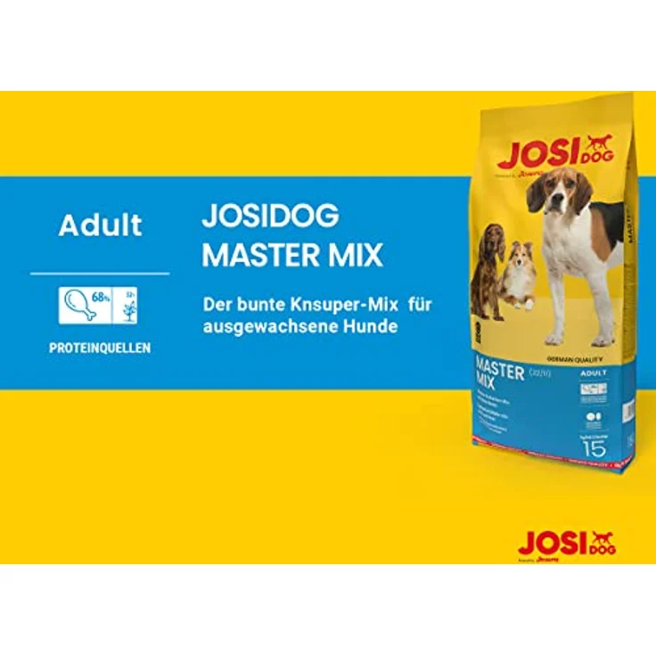 JosiDog Master Mix, Hunde-Trockenfutter, 15 kg, mit bunten Kroketten, ohne Zucker und künstliche Zusatzstoffe, hergestellt in Deutschland – Bild 3