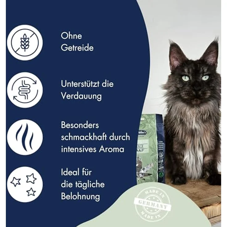Dr.Clauder's Trainee Snack Hanf, ballaststoffreiche Leckerlis mit Omega-3 und Omega-6 für Hunde und Katzen, getreidefrei, 80g Frischebeutel – Bild 3
