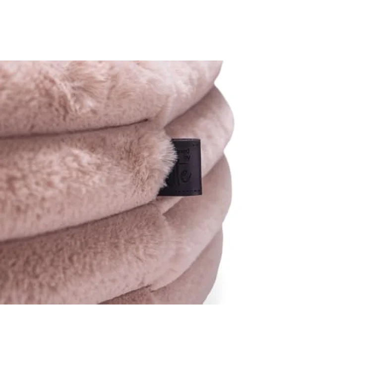 Designed By Lotte Tierkissen Hundekissen Reza rund rosa, rutschfeste Unterseite – Bild 7