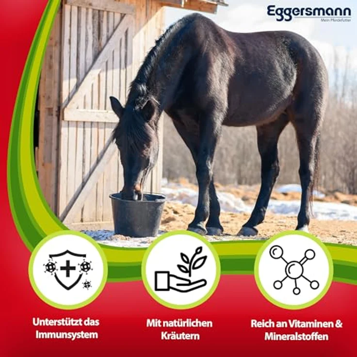 Eggersmann Mein Pferdefutter Profi Bronchial Pellets, 1 kg - Ergänzungsfuttermittel mit Kräutern, Vitaminen & Mineralstoffen für staubempfindliche Pferde – Bild 2