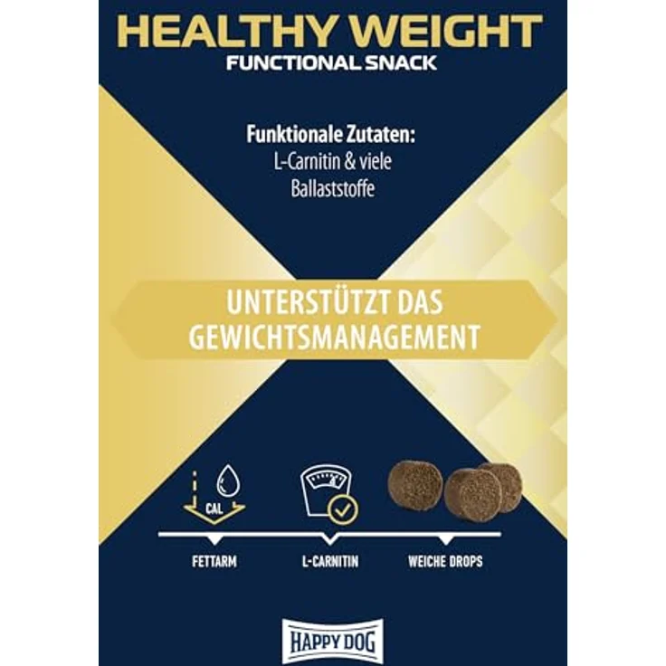 Happy Dog Care Snack Healthy Weight, Ergänzungsfuttermittel für ausgewachsene Hunde, 100g – Bild 2