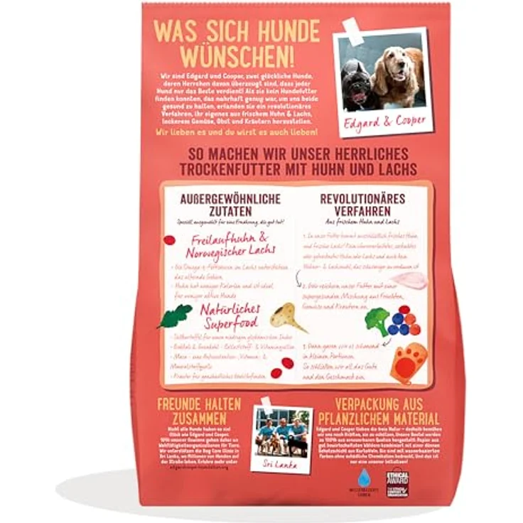 Edgard & Cooper Senior Frisches Huhn und Lachs, getreidefreies Hunde-Trockenfutter mit Omega-3, 2,5kg – Bild 8