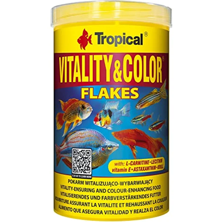 Tropical Tropical Vitality Color farbförderndes Flockenfutter mit Astaxanthin, 1er Pack (1 x 1 l) – Bild 1