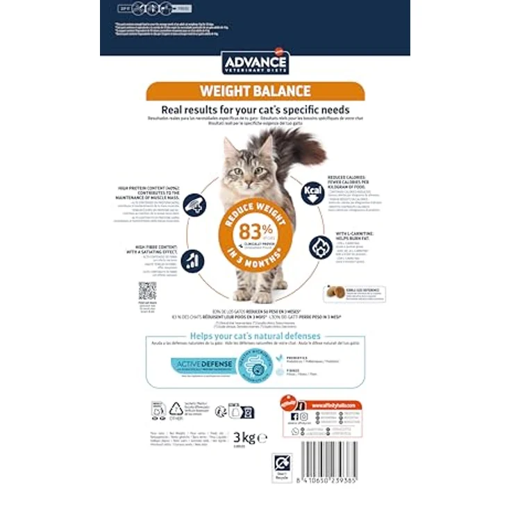 Affinity ADVANCE VETERINARY DIETS Advance Veterinary Diet Cat Weight Balance, 8 KG - Trockenfutter für Katzen mit Gewichtsmanagement – Bild 3