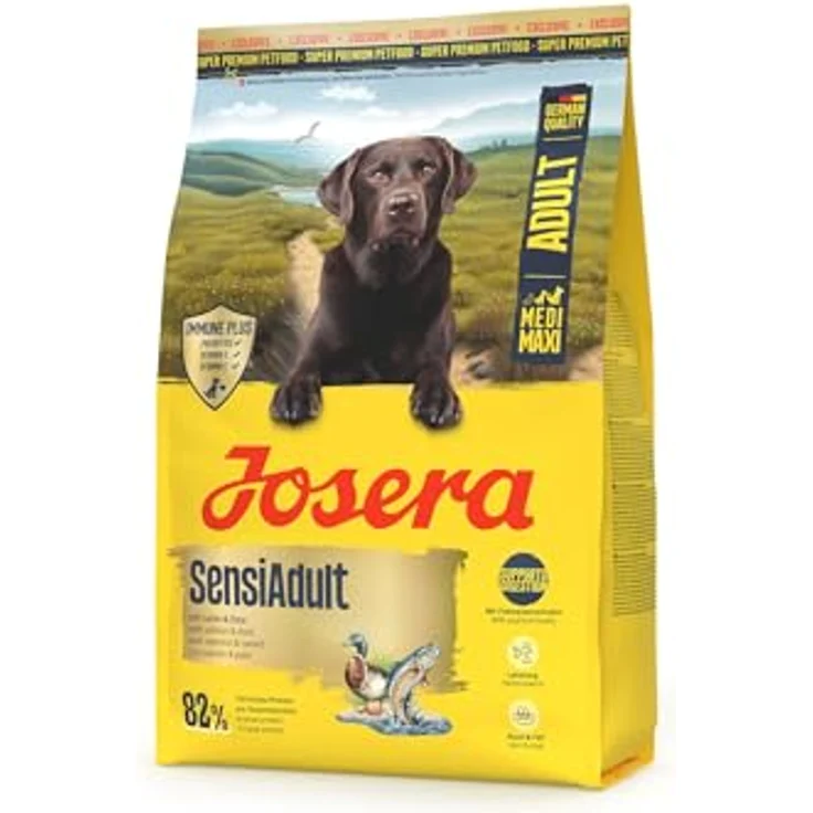 JOSERA SensiAdult mit Lachs & Ente, glutenfreies Premium Trockenfutter für mittelgroße und große Rassen, 3 kg, für sensitive Athleten mit Immune Plus – Bild 1