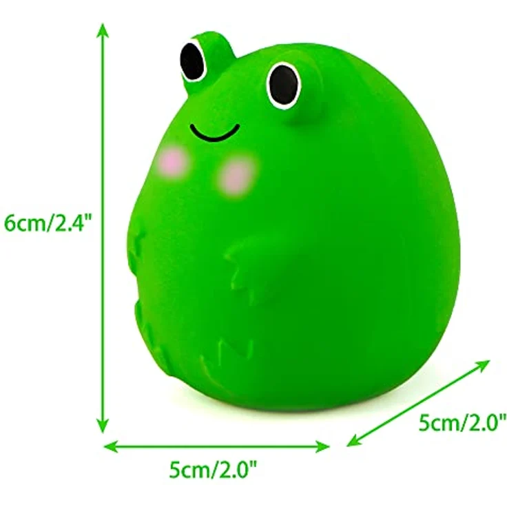 Chiwava 4 Stücke Quitschende Hundespielzeuge aus 100% natürlichem Latex, lustige Tier-Set für kleine Hunde, 6 cm, inklusive Küken, Piggy, Bär und Frosch – Bild 4