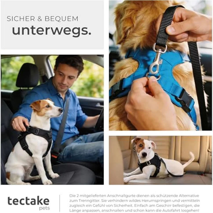 tectake® Hundegitter Auto, universelles Hundeschutzgitter aus solidem Stahl, variabel einstellbar für verschiedene Fahrzeugmodelle, mobiler Kofferraumschutz – Bild 3