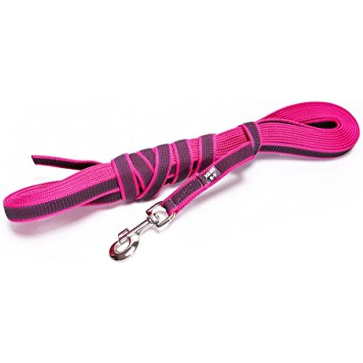 JULIUS K-9 IDC Color & Gray gumierte Leine, 20 mm x 10 m, wasserfest, Pink-Grau – Bild 1