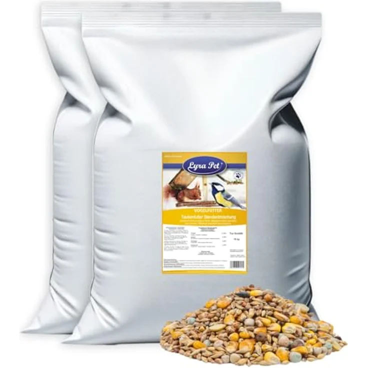 Lyra Pet® Taubenfutter Standardmischung, 20 kg, Vollwertiges Basisfutter mit Lebensnotwendigen Mineralien und Spurenelementen für Jung- & Altvögel, Energiereiche Zutaten – Bild 1