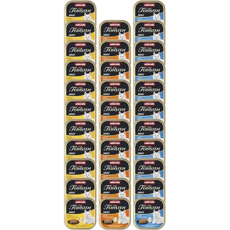 animonda Vom Feinsten Adult Saucen Vielfalt, Nassfutter für ausgewachsene Katzen, ohne Getreide und Zucker, 32 x 100 g, zarte Stückchen in köstlicher Sauce – Bild 1