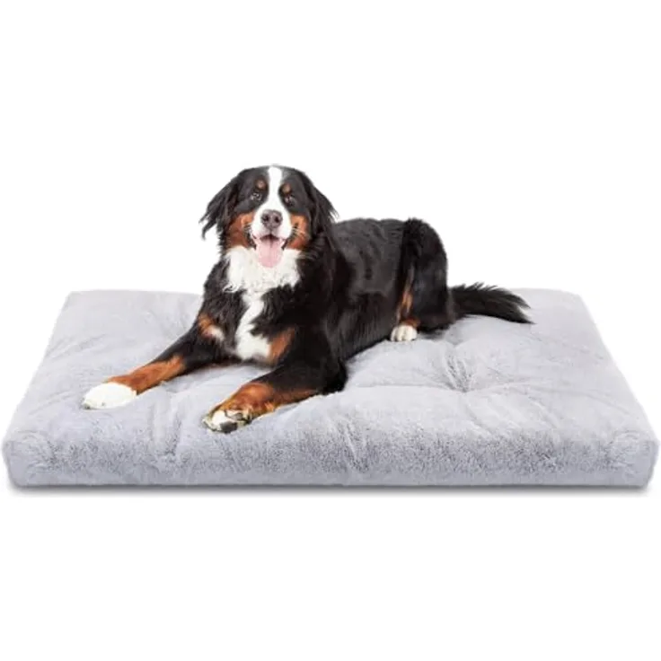 Nobleza XXL Hundebett für Große Hunde - Super Weiches Anti-Angst Plüsch Kissen, Waschbar mit Rutschfester Unterseite, 122x74x10 cm