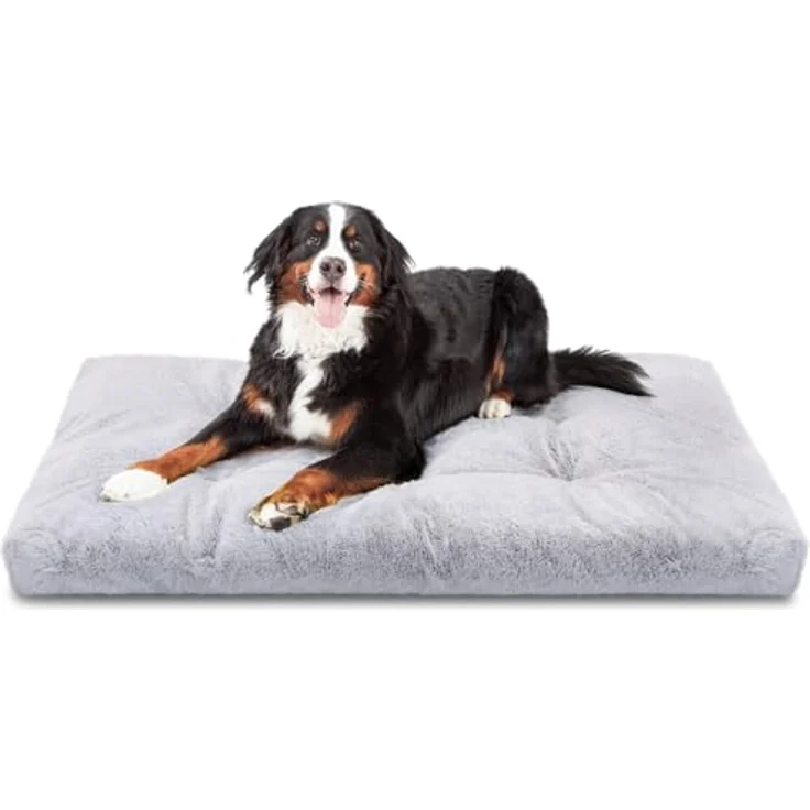 Nobleza XXL Hundebett für Große Hunde - Super Weiches Anti-Angst Plüsch Kissen, Waschbar mit Rutschfester Unterseite, 122x74x10 cm – Bild 1