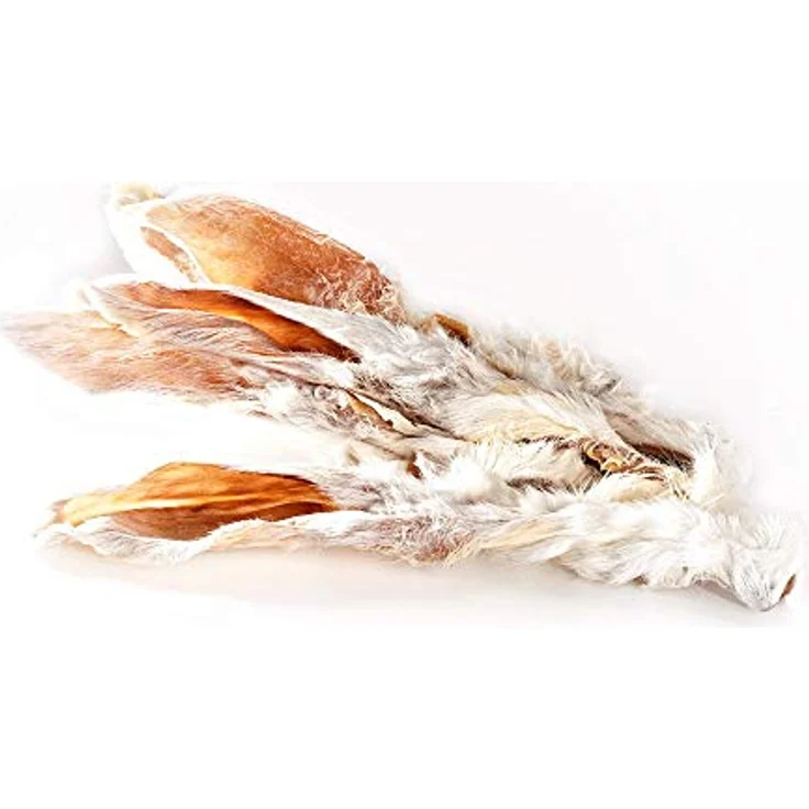 Mascota vital Kaninchenohren mit Fell, 200g, getreidefreier Hundesnack für sensible Tiere – Bild 1