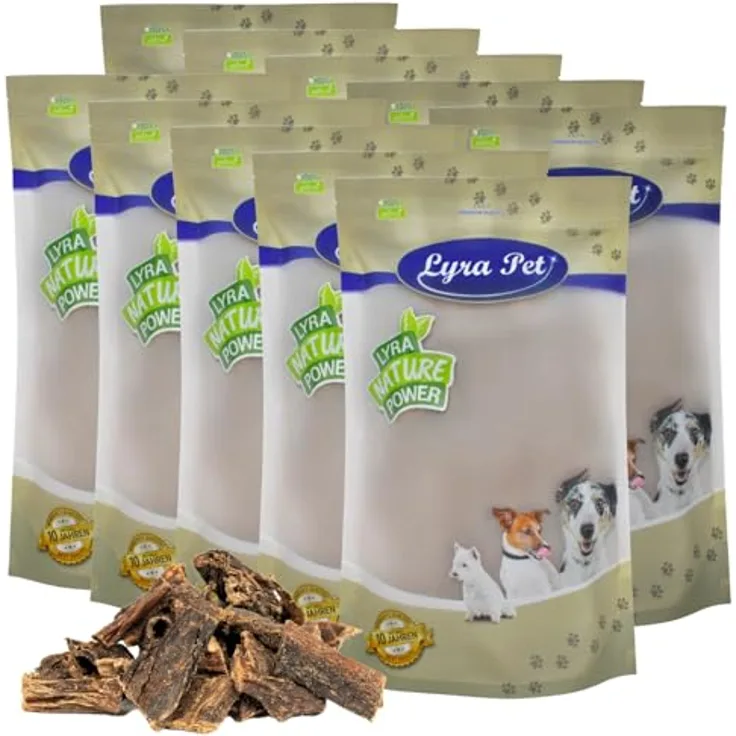 Lyra Pet® Rinderleber getrocknet, 10 kg natürlicher Kausnack, eiweißreich und fettarm für Hunde