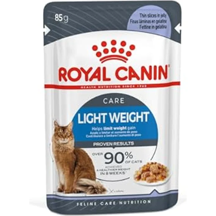 Royal Canin FCN Light Weight Care Jelly, Katzen-Nassfutter zur Reduzierung der Kalorienaufnahme, 12x85g – Bild 3