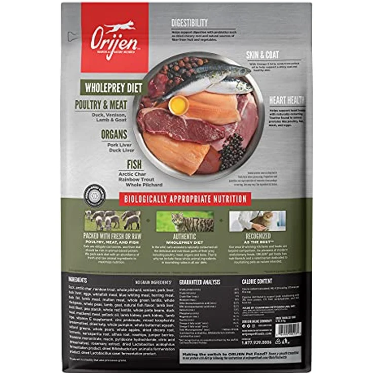 Orijen Tundra, Katzenfutter 5,4 kg mit 85% tierischen Zutaten und „Ganze-Beute“-Prinzip – Bild 2