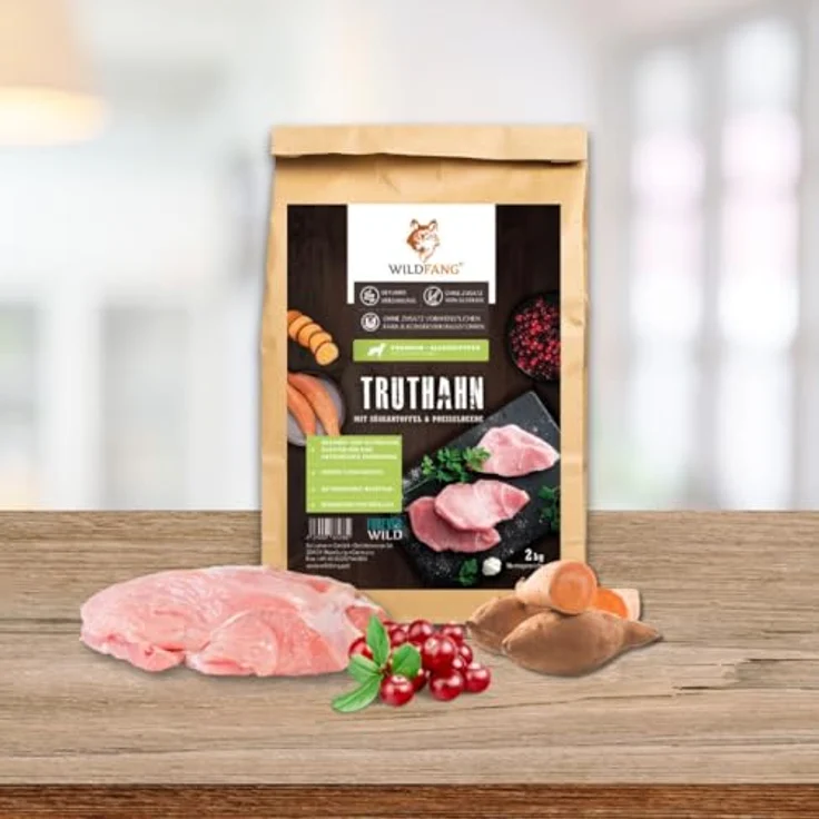 Wildfang® Hundefutter - Trocken - Sensitive Truthahn mit Süßkartoffel & Preiselbeeren, 12 kg, getreidefrei, glutenfrei, für sensible Hunde, mit Gelenk- & Zellschutz – Bild 1