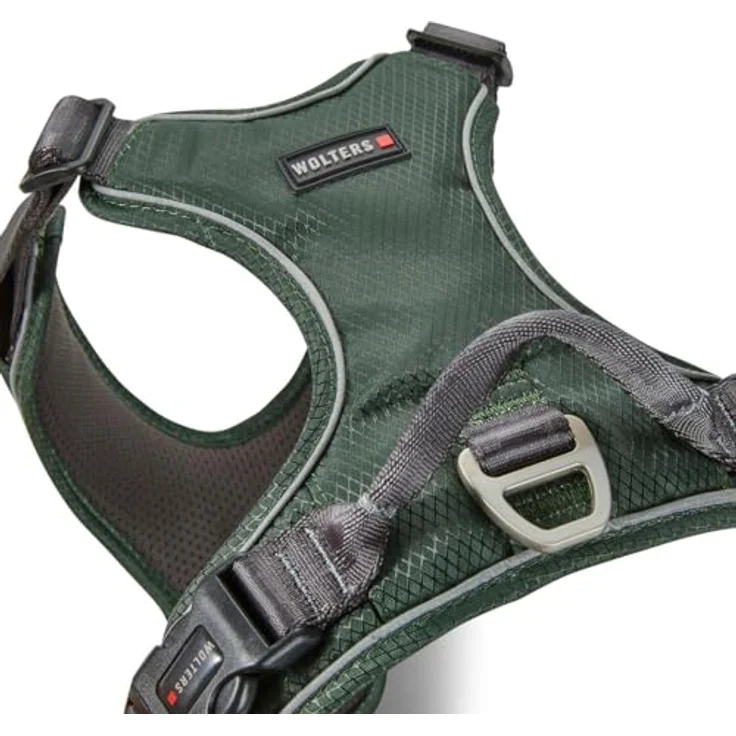 Wolters Active Pro Comfort Hundegeschirr - grün / anthrazit, atmungsaktiv und mit volle Kehlkopffreiheit – Bild 3