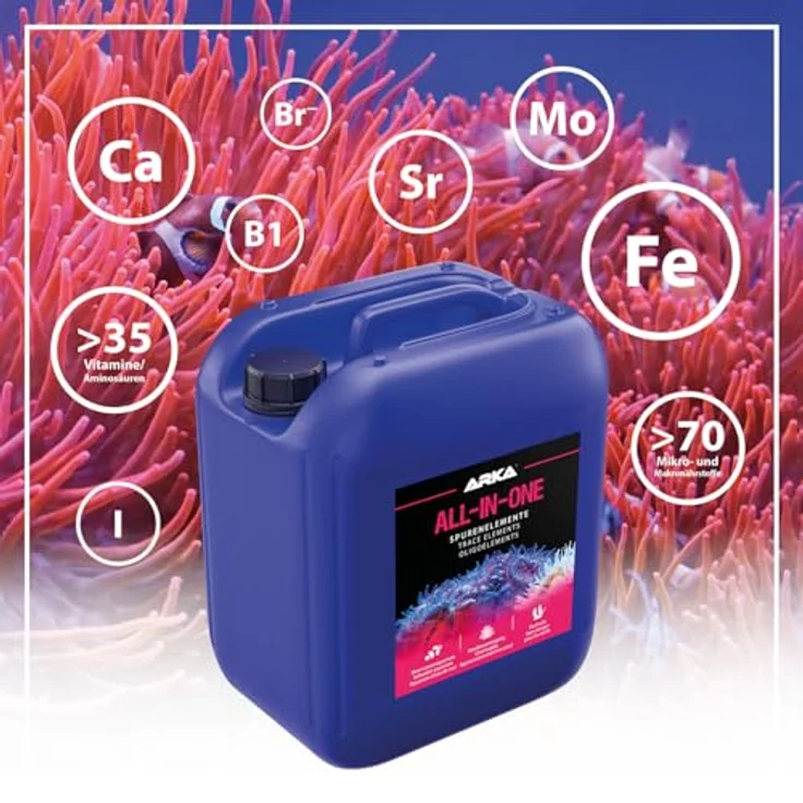 ARKA Meerwasser Korallenversorgung 5000 ml – All-In-One mit Kalzium, Magnesium, Jod & über 70 Nährstoffen für SPS, LPS & Weichkorallen – Bild 5