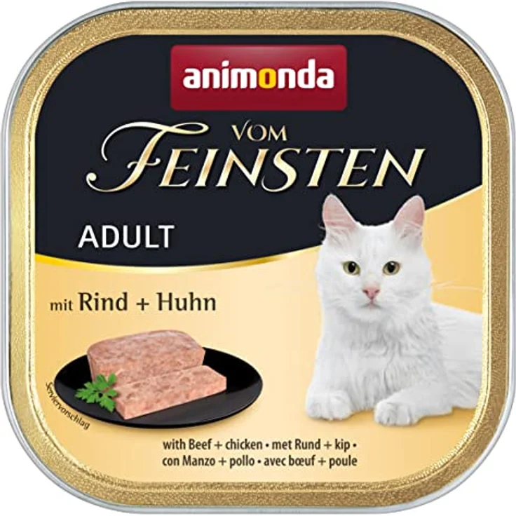 animonda vom Feinsten Rind und Huhn, Katzen-Nassfutter mit Taurin, 32x100g – Bild 1