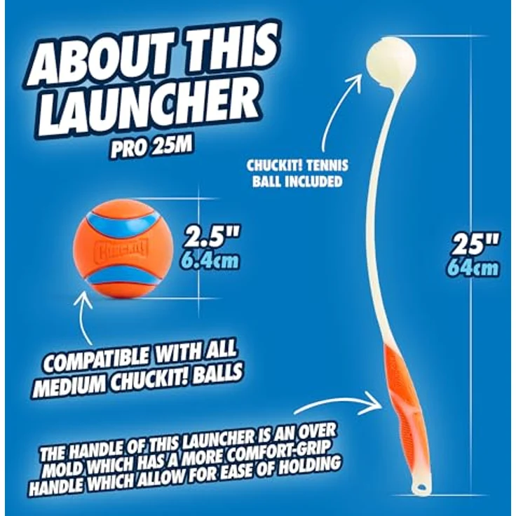 Chuckit! CH31318 Pro Max Glow Launcher, leuchtende Ballschleuder 69 cm inkl. Max Glow Ball – Bild 4