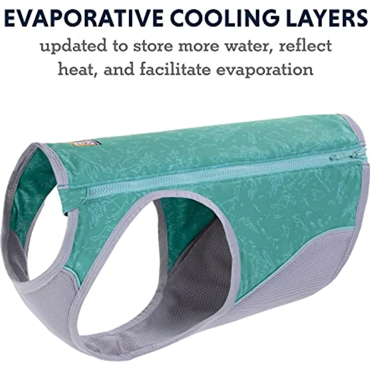 Ruffwear Swamp Cooler Zip™ Kühlweste für Hunde, leichtgewichtig mit Verdunstungskühlung, blau/türkis, XL – Bild 5