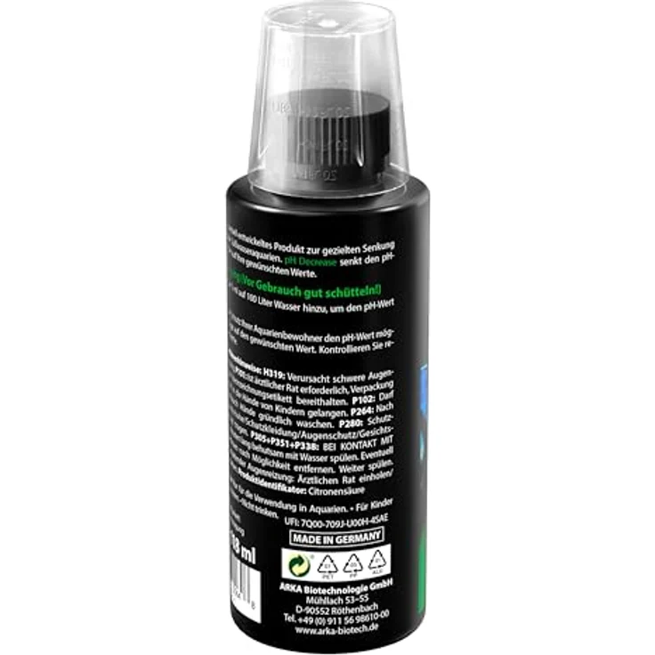ARKA pH Senker Aquarium 118 ml, senkt pH-Wert und KH, fördert Pflanzenwachstum, einfache Dosierung für Nano- und kleine Becken – Bild 3