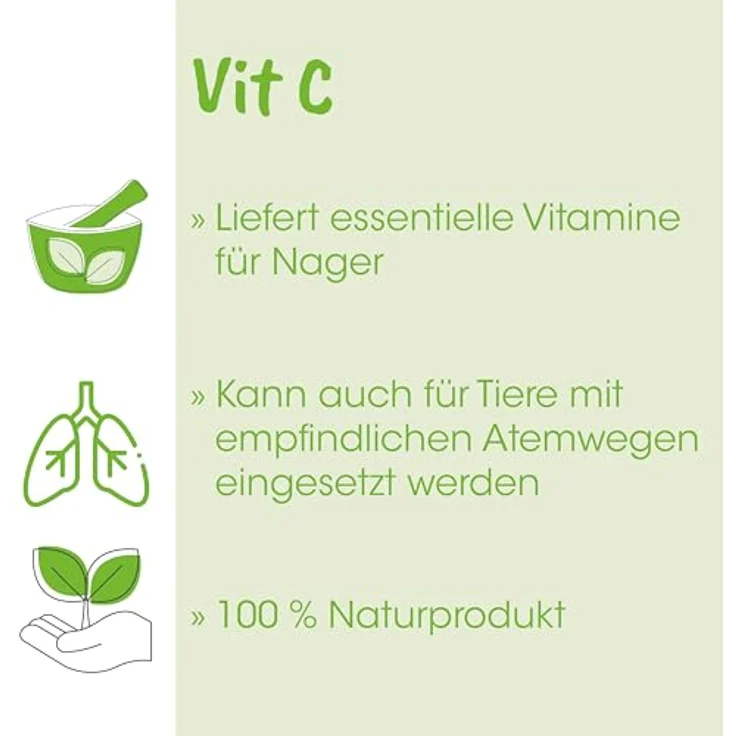 cdVet Nager Vitality Vitamin C 50 ml - Ergänzungsfuttermittel für Kleintiere, ideal zur bedarfsgerechten Vitaminversorgung – Bild 2