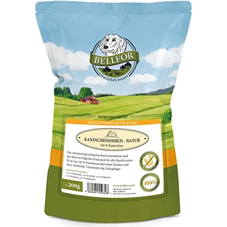 Bellfor Sparset Hunde-Trockenfutter Gutshof-Schmaus 7,5kg & Landgut-Schmaus 2,5kg, inkl. Kaninchenohren 200g, getreidefrei, mit natürlichen Zutaten – Bild 4