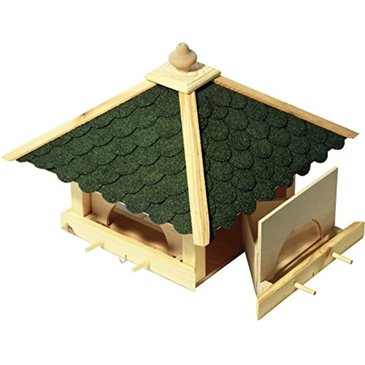 Luxus-Vogelhaus 98700e Großes XXL Vogelhaus aus Holz (Kiefer) für Garten, Balkon, mit 4 herausziehbaren Futterschubladen - XL Vogelhäuschen Vogelfutterhaus – Bild 4