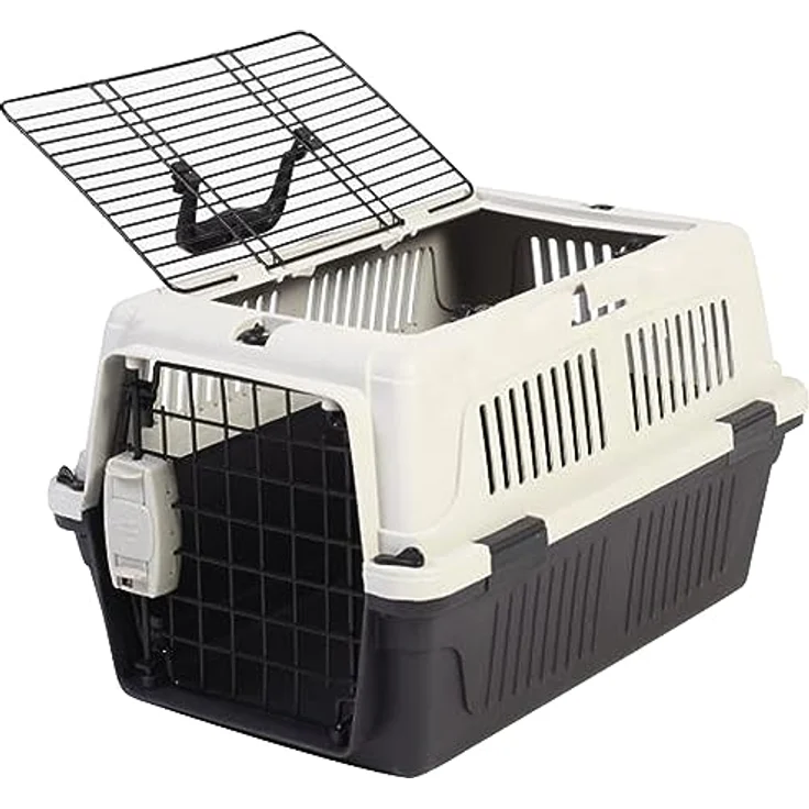 Dehner Tiertransportbox Robbi, 35 x 37 x 57 cm, robust und pflegeleicht, komfortabler Transport für Haustiere – Bild 2