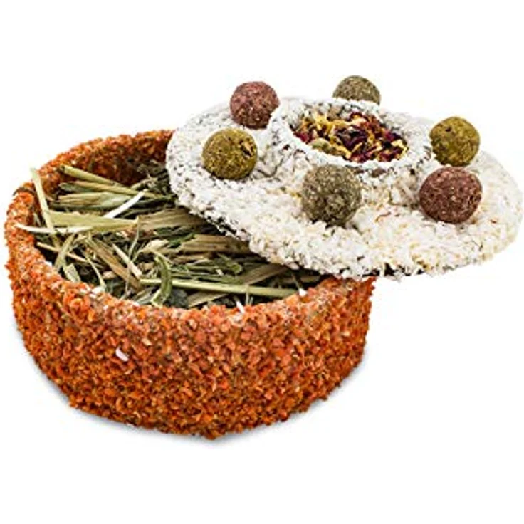 JR FARM Nager-Torte 200 g - Getreidefreies Kleintierfutter mit aromatischen Gräsern, Kräutern und vitaminreichen Karotten, Made in Germany – Bild 2