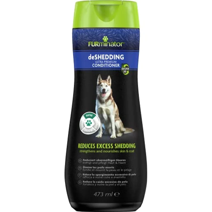 Furminator deShedding Hunde-Conditioner, Premium Conditioner für weiches und glänzendes Fell, 473 ml mit Aloe-Vera-Gel und Omega-3- & Omega-6-Fettsäuren – Bild 1