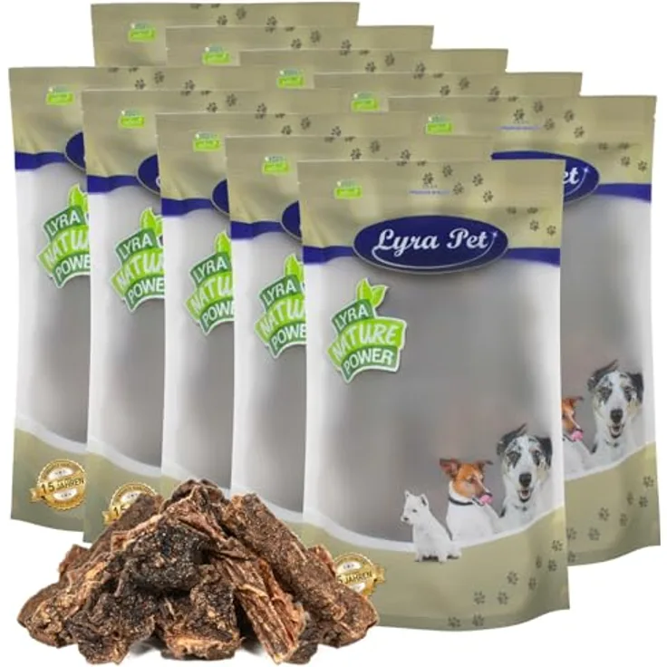 Lyra Pet® Rindereuter getrocknet 10 kg, proteinreicher Kausnack für Hunde, fettarm und gut verträglich