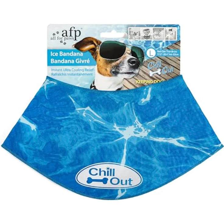 ALL FOR PAWS Chill Out Ice Bandana, Large - Kühlendes Hundebandana mit langlebiger Ausstattung – Bild 1