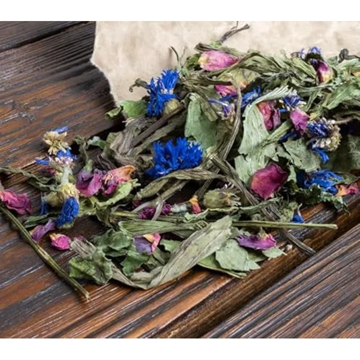 Bunny Nature BOTANICALS MID Mix mit blauen Kornblumenblüten & Echinacea, 120 g - Ergänzungsfuttermittel für Zwergkaninchen, Meerschweinchen, Chinchillas & Degus, 100% natürlich, reich an Vitaminen – Bild 4